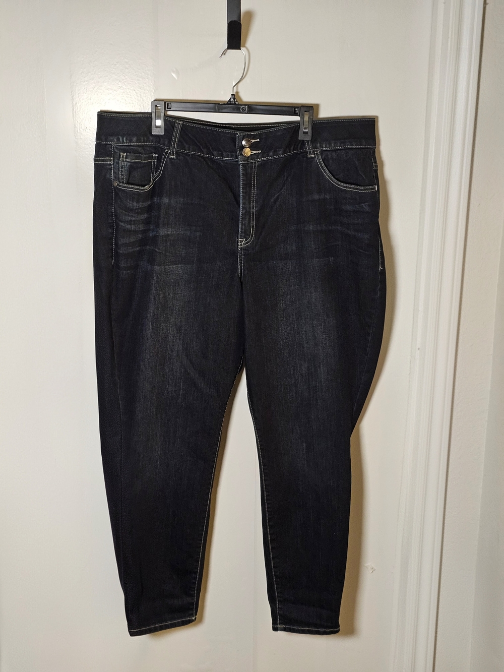 Lane Bryant Plus Size 24 Regular Dark Wash Tummy Control Skinny Tapered Leg Pant